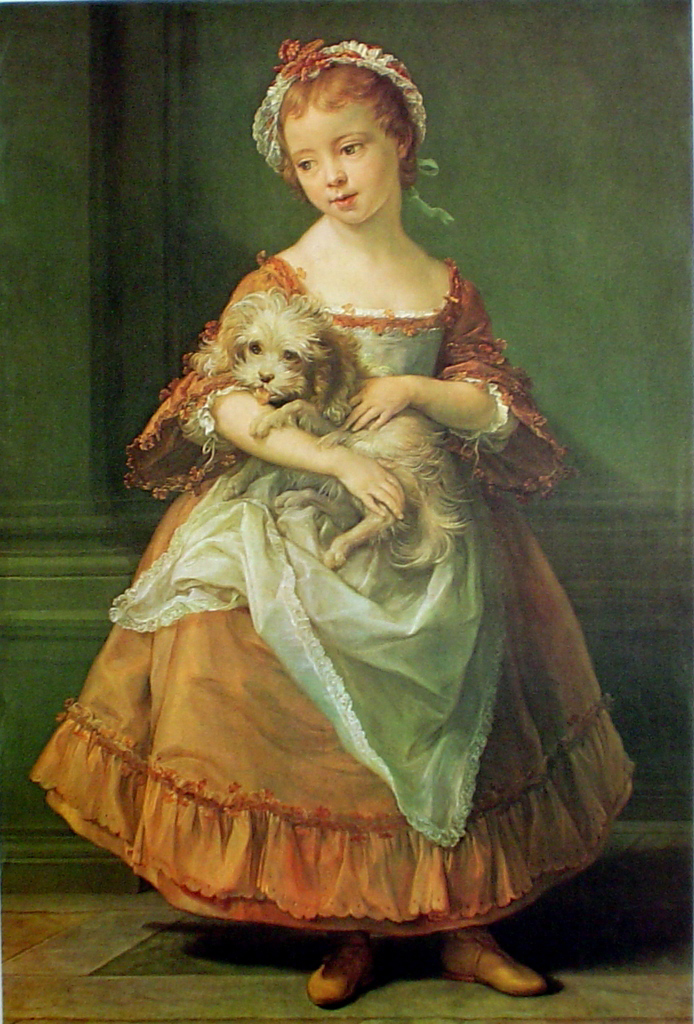 Countess Stanhope Holding a Dog by Pompeo Batoni