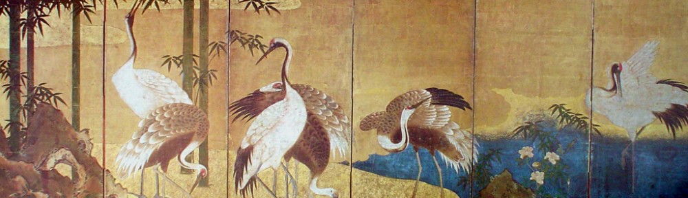 A Gathering Of Cranes by unknown Japanese