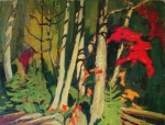 Black Birch And Maple, Algoma by Lawren Stewart Harris, Group of Seven - offset lithograph reproduction vintage fine art print