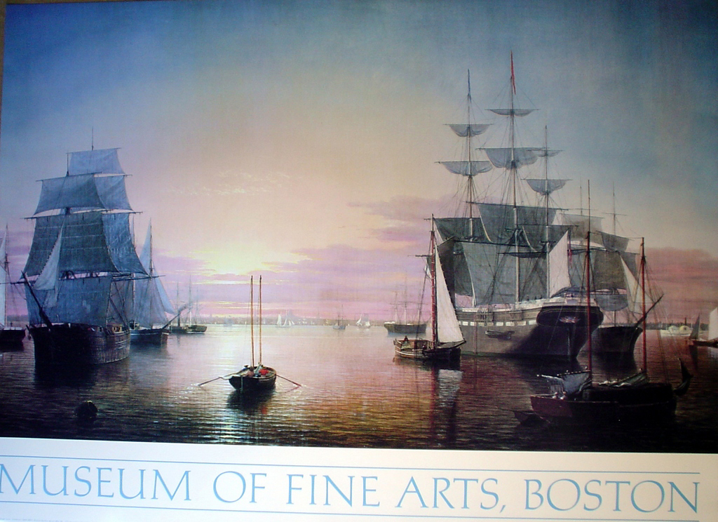 Boston Harbor 1855-58 by Fitz Hugh Lane