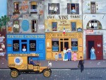 French Shops Street Scene by Michel Delacroix - limited edition lithograph print