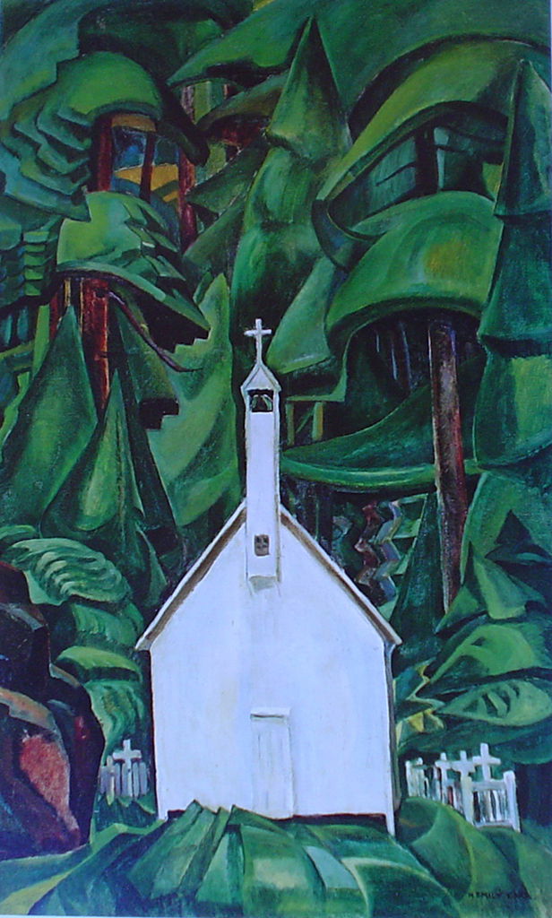 Indian Church by Emily Carr - offset lithograph fine art print