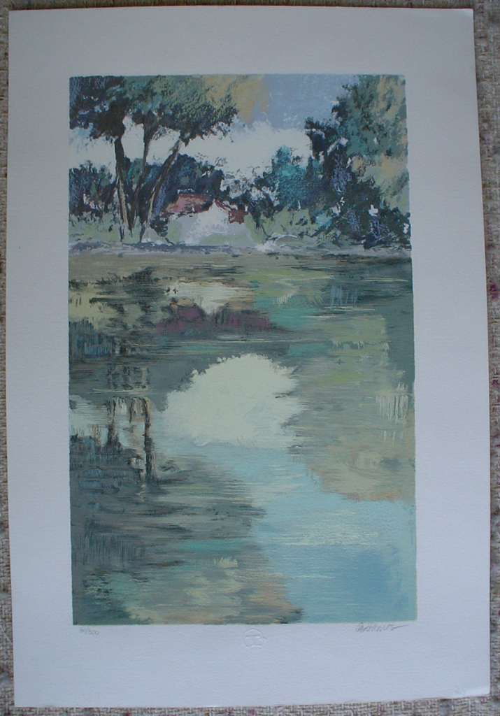 Serenity 4 by Courthaus, shown with full margins - original silkscreen, signed and numbered 30/ 300