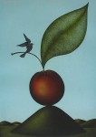 Cherry Bird by Volker Kuehn - original etching, signed and numbered 227/ 300