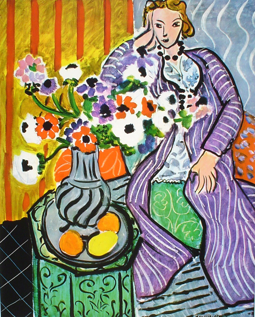 The Purple Robe by Henri Matisse - offset lithograph fine art print