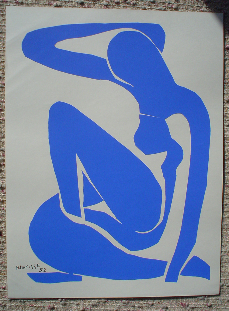 Blue Nude by Henri Matisse, shown with full margins - silkscreen fine art print