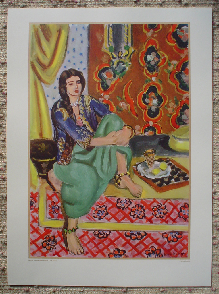 Odaliske by Henri Matisse, shown with full margins - collectible collotype fine art print