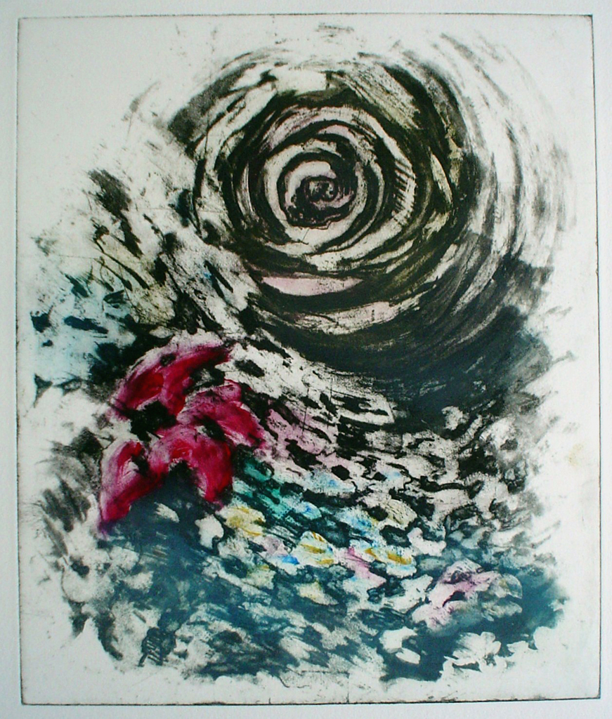 Flower Swirl by JP Moro - original etching, signed and numbered 5/ 115
