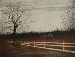 Farmhouse Fence by Udo Nolte - original etching, signed and numbered 130/ 200
