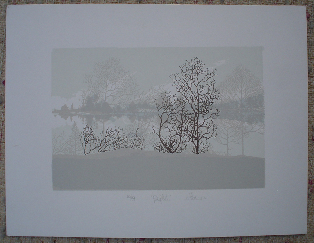 Reflet by Patry, shown with full margins - original silkscreen, signed and numbered 60/ 99