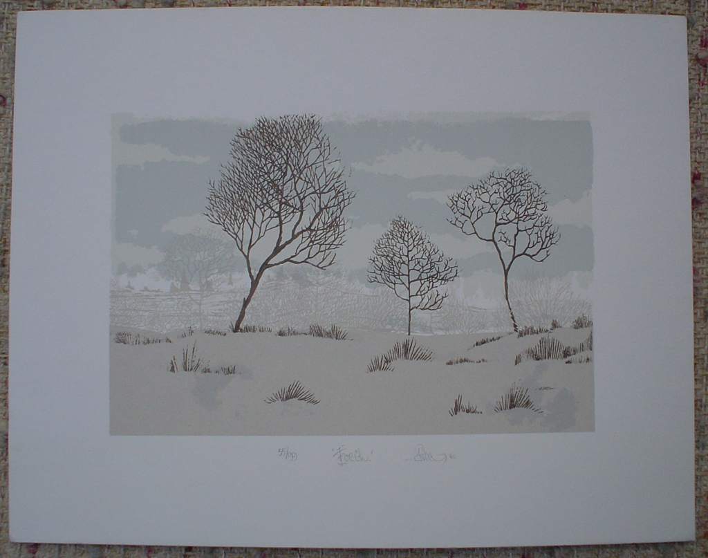 Landscape by Patry, shown with full margins - original silkscreen, signed and numbered 55/ 99