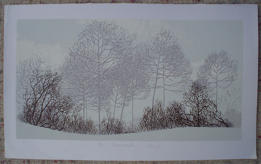 Matin Tranquille by Patry, shown with full margins - original silkscreen, signed and numbered 29/ 40
