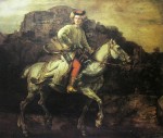 The Polish Rider by Rembrandt Harmenszoon Van Rijn - offset lithograph fine art print