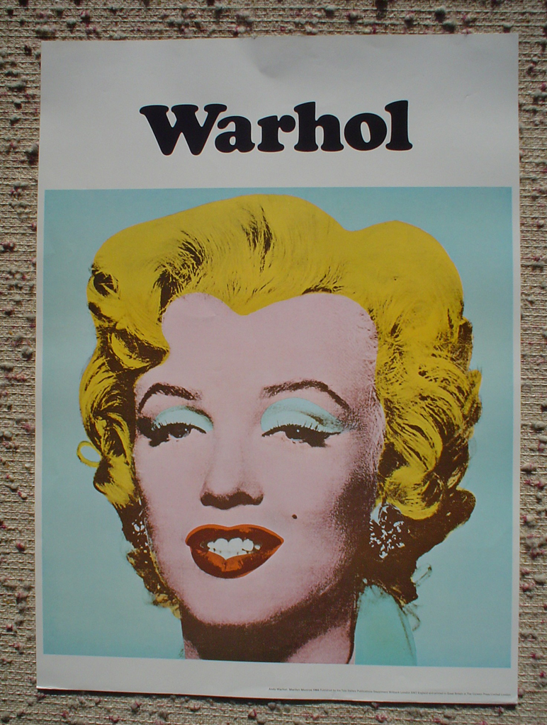 Marilyn Monroe by Andy Warhol, shown with full margins - poster, offset lithograph
