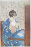 The Letter by Mary Cassatt - offset lithograph fine art poster print