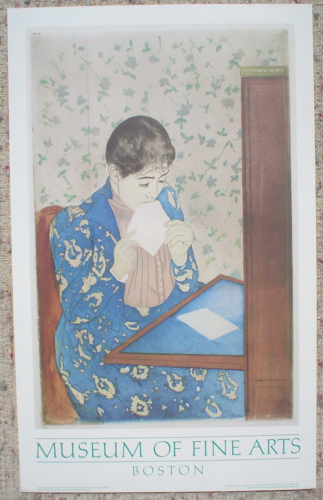 The Letter by Mary Cassatt, shown with full margins - offset lithograph fine art poster print