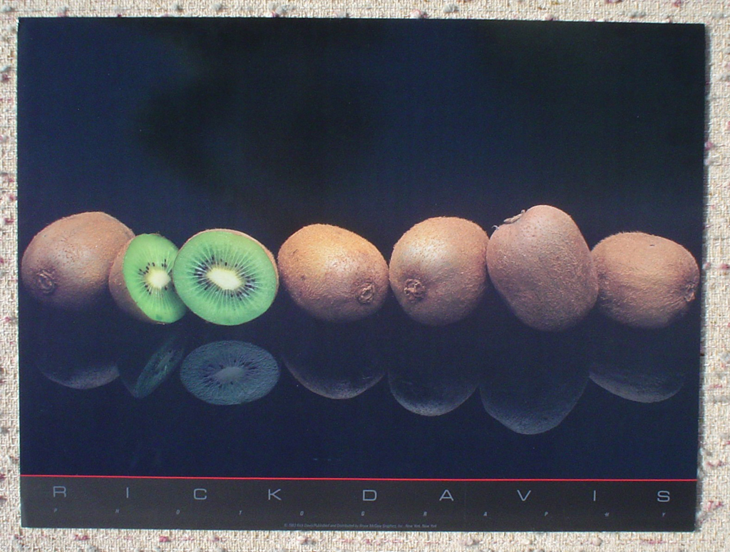 Kiwis by Rick Davis, shown with full margins - offset lithograph fine art photographic poster print