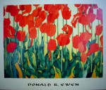 Tulips by Donald Ewen, hand-signed by artist - fine art poster print