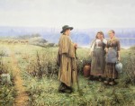 An Idle Moment by Daniel Ridgway Knight - offset lithograph fine art poster print
