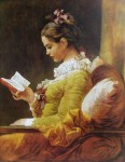 A Young Girl Reading by Jean Honore Fragonard - collectible collotype fine art print