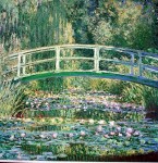 Water Lillies And Japanese Bridge by Claude Monet - offset lithograph fine art print