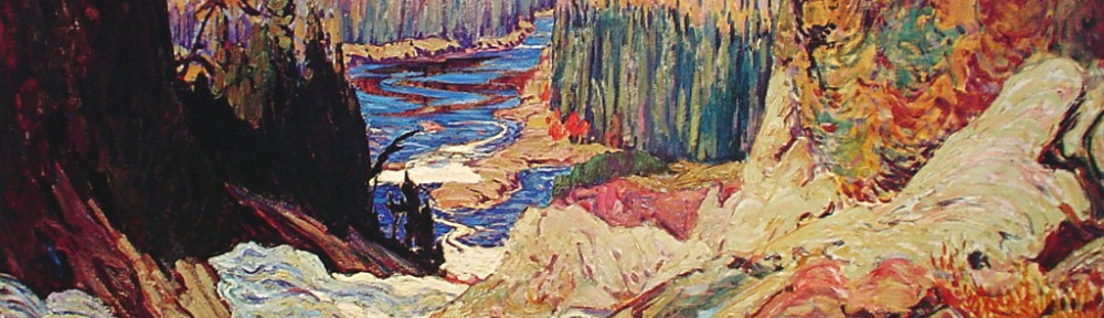 Falls, Montreal River by James Edward Hervey MacDonald - Group of Seven offset lithograph reproduction vintage fine art print