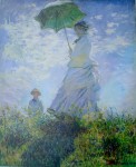 Mrs Monet And Her Son by Claude Monet - offset lithograph fine art print