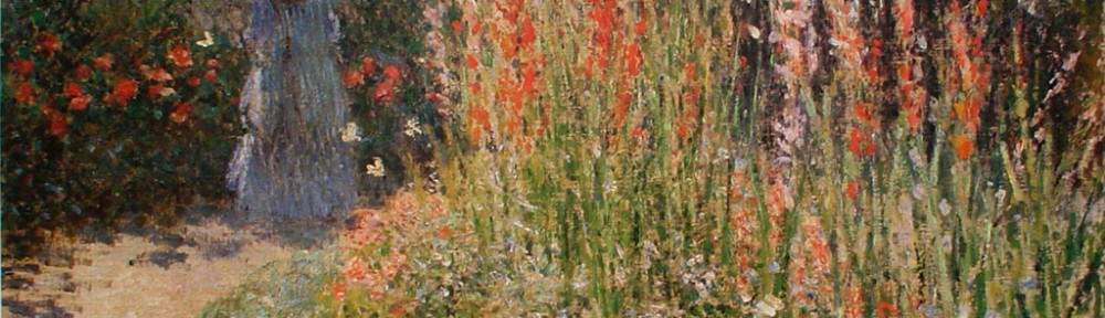 Gladioli,1873 by Claude Monet - offset lithograph fine art print