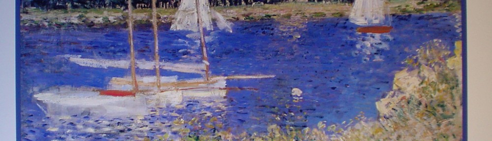 Le Bassin At Argenteuil by Claude Monet - offset lithograph fine art poster print