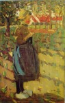 Girl Knitting, Brittany by James Wilson Morrice - offset lithograph fine art print