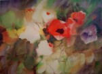 Poppies by Barbara Nechis - offset lithograph fine art print