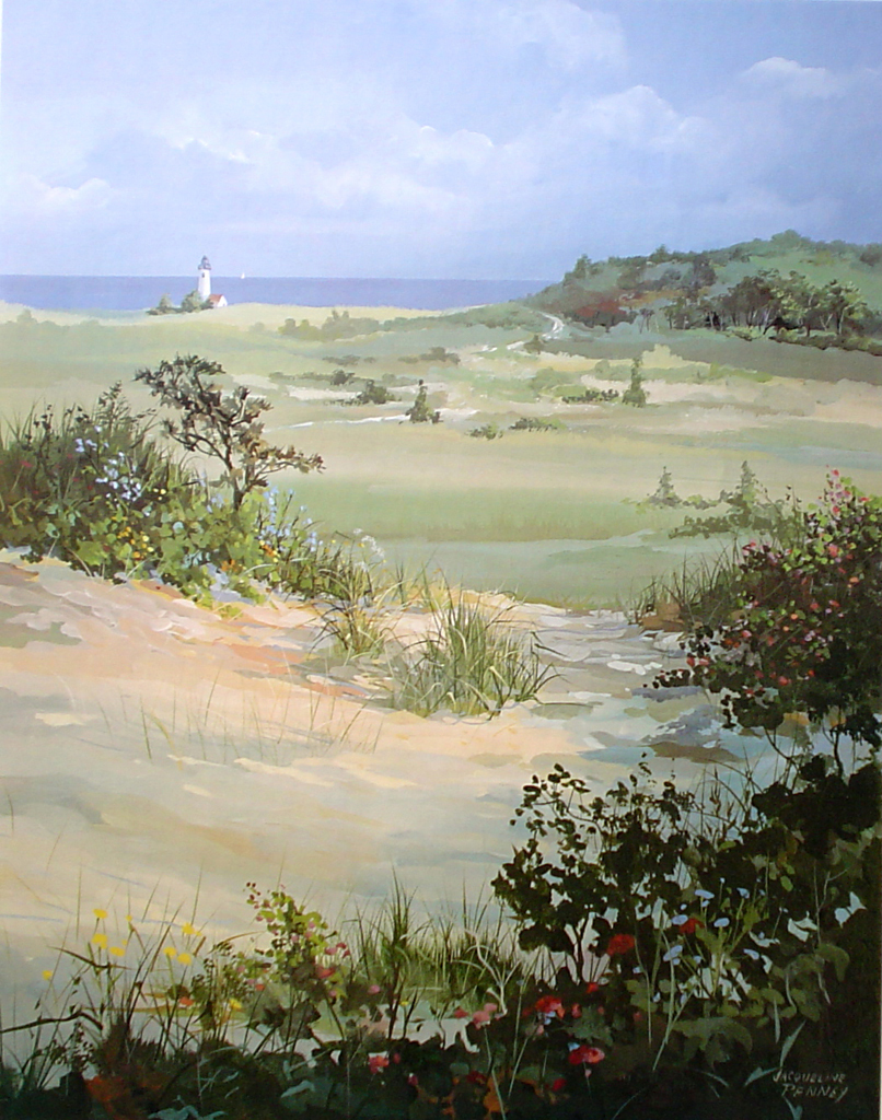 Lighthouse Path by Jacqueline Penney - offset lithograph fine art print