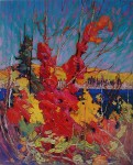 Autumn Foliage by Tom Thomson, Group of Seven - offset lithograph reproduction fine art print