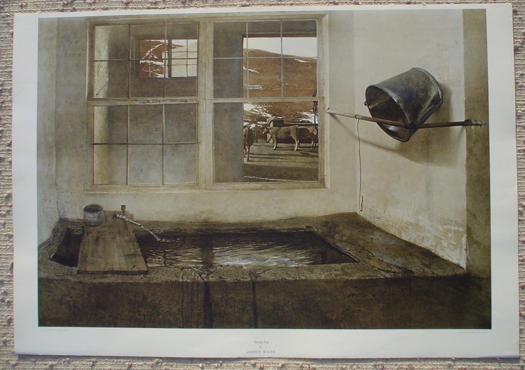 Spring Fed by Andrew Newell Wyeth, shown with full margins - collectible collotype fine art print