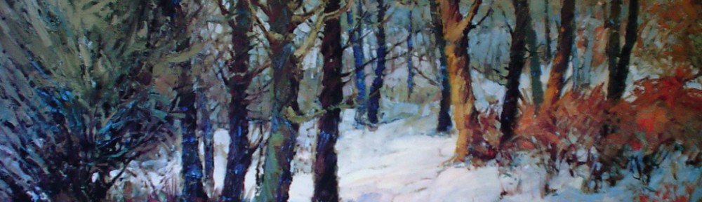 Winter Woods by Kent Wallis - offset lithograph fine art poster print