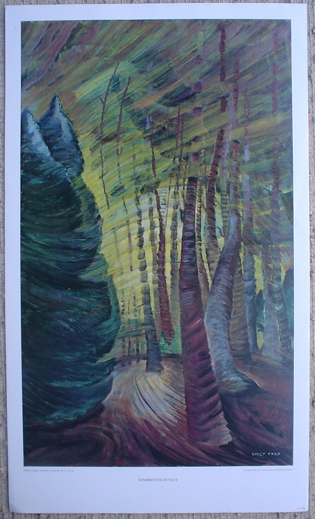 Sombreness Sunlit by Emily Carr, shown with full margins - offset lithograph fine art print