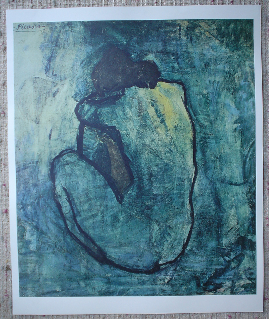 The Blue Nude by Pablo Picasso, shown with full margins - collectable collotype fine art print