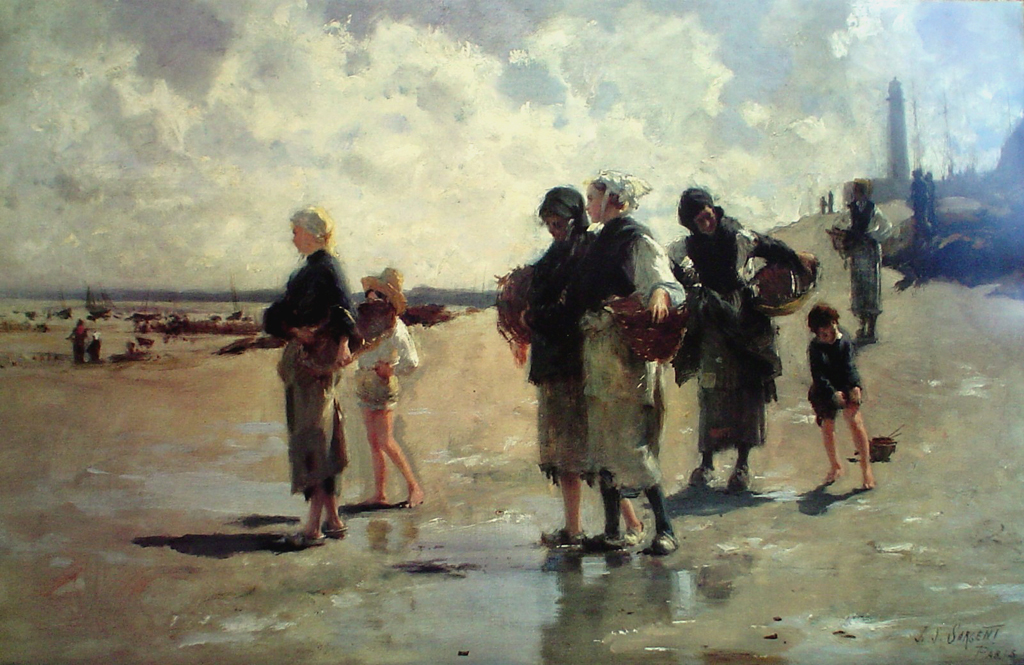 The Oyster Gatherers Of Cancale by John Singer Sargent, Museum of Fine Arts Boston - offset lithograph fine art poster print