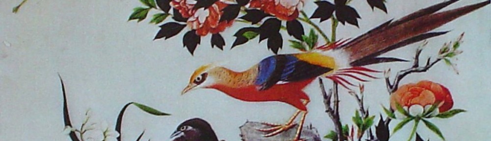 Birds by unknown artist, Arte Chino - silk printed fine art print