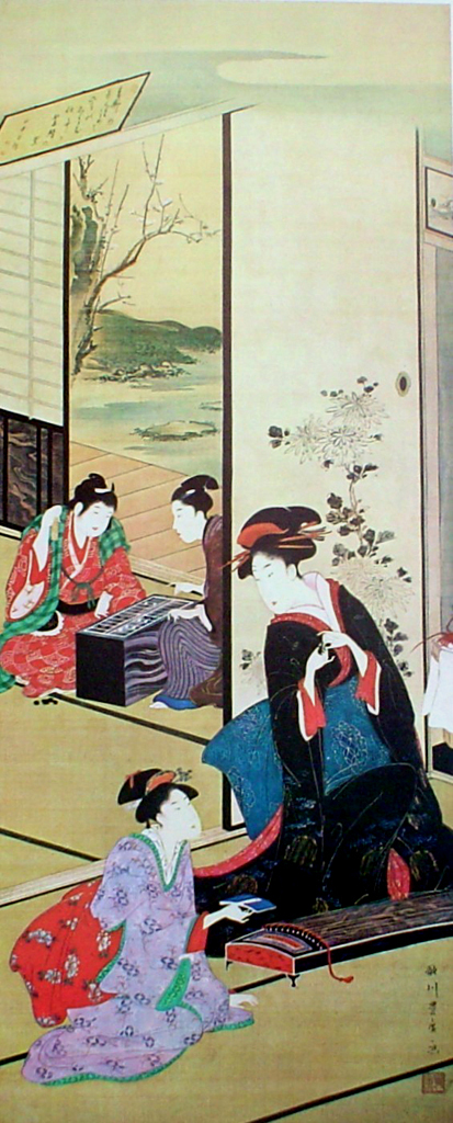 Four Accomplishments 2 by Utagawa Toyohiro - offset lithograph fine art print