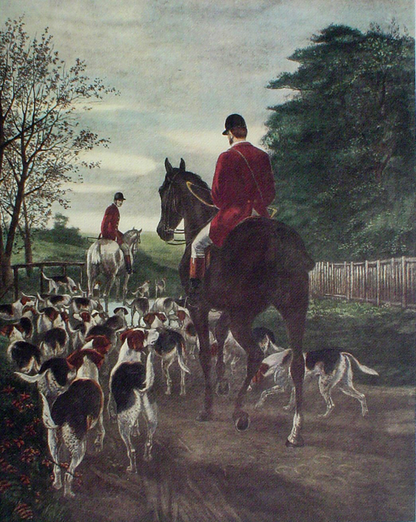 Evening, Returning To The Kennels by Edward A. Douglas - offset lithograph fine art print