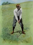 Golfing Scene: Fore by A.B. (Arthur Burdett) Frost - offset lithograph fine art print