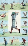 Golfing Incidents by A.B. (Arthur Burdett) Frost - offset lithograph fine art print
