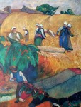Harvest Scene by Paul Gauguin - offset lithograph fine art print