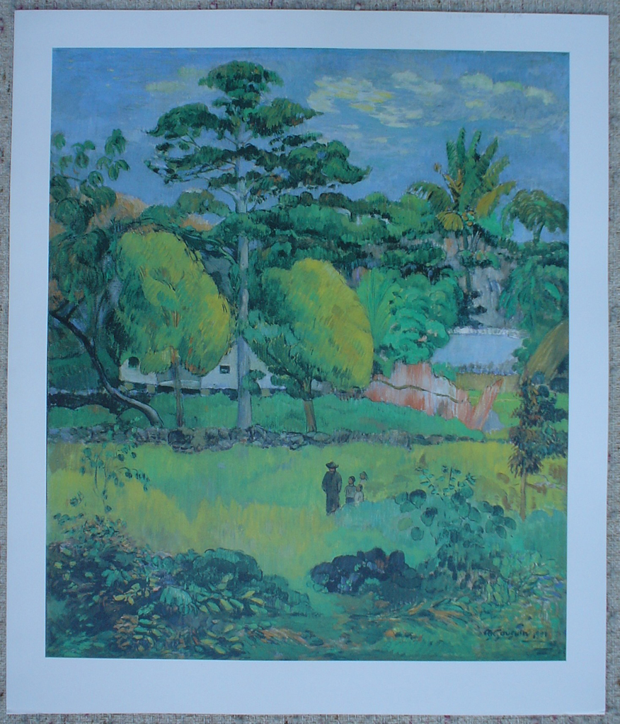 Landscape, 1901 by Paul Gauguin, shown with full margins - offset lithograph fine art print