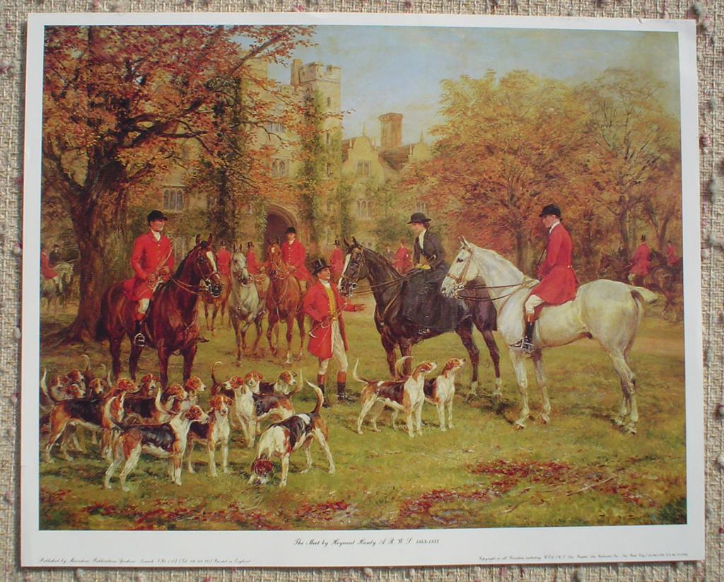 The Meet by Hewyood Hardy, shown with full margins - offset lithograph fine art print