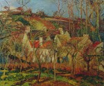 The Red Roofs by Camille Pissarro - offset lithograph fine art print