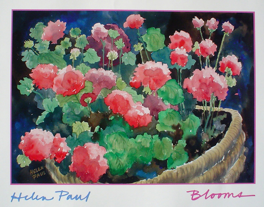 Blooms by Helen Paul - offset lithograph fine art poster print