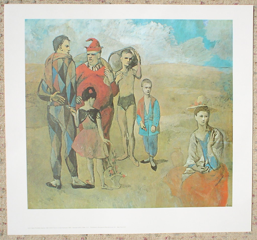 Family Of Saltimbanques, 1905 by Pablo Picasso, shown with full margins - offset lithograph fine art print