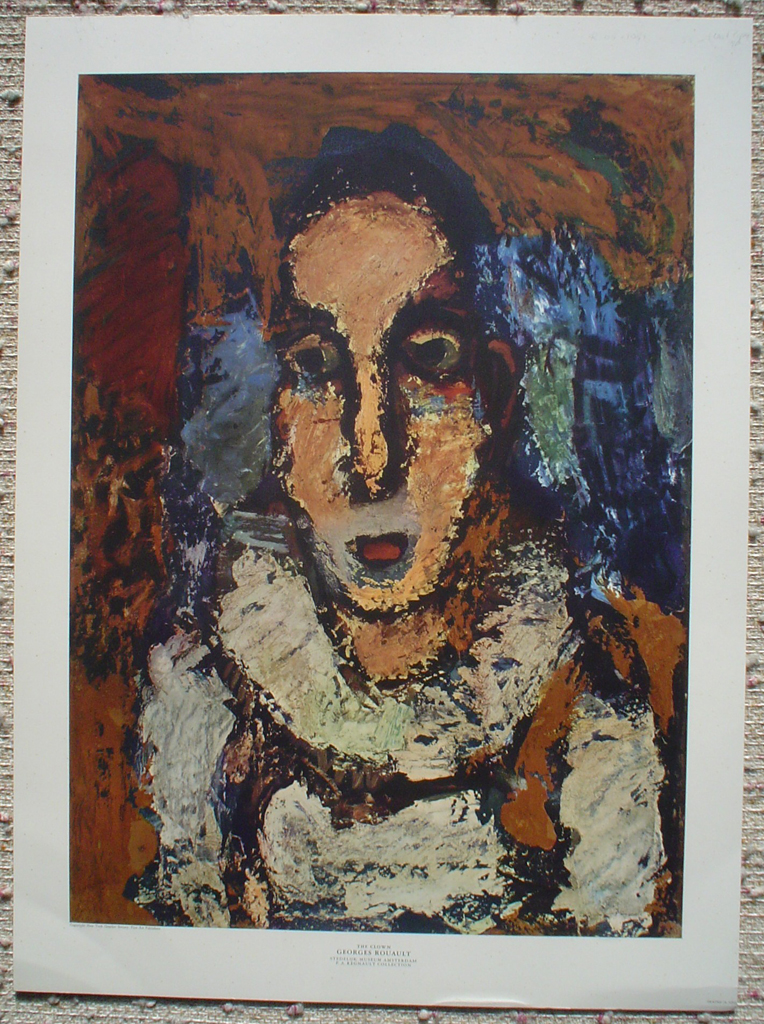 The Clown by Georges Rouault, shown with full margins - offset lithograph fine art print